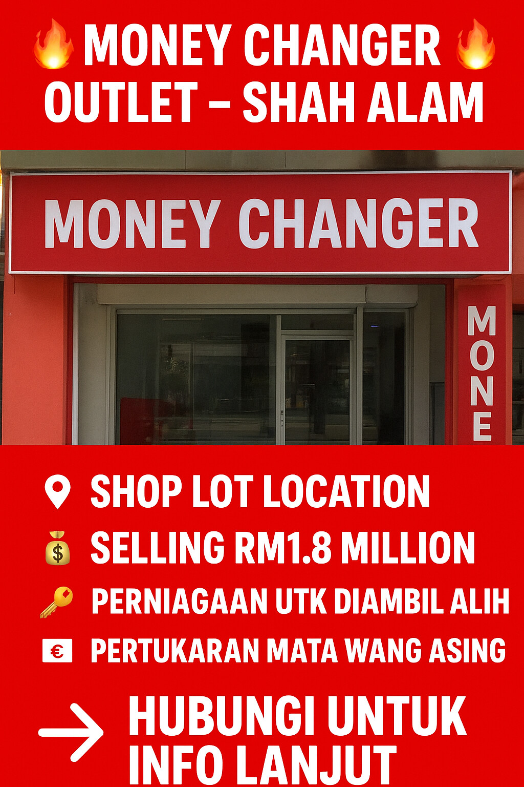  Money Changer Outlet for Sale – Shah Alam 