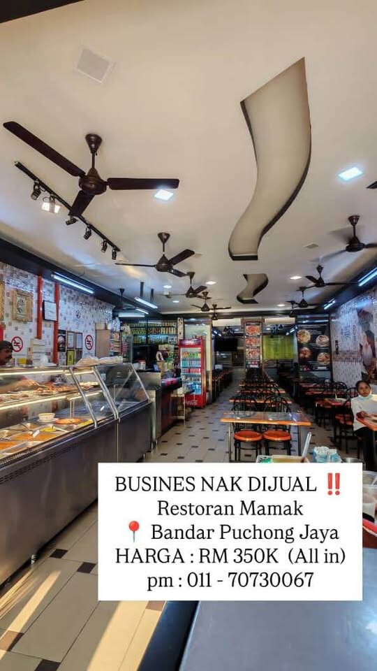 RESTORAN MAMAK UNTUK DIJUAL — Puchong Jaya