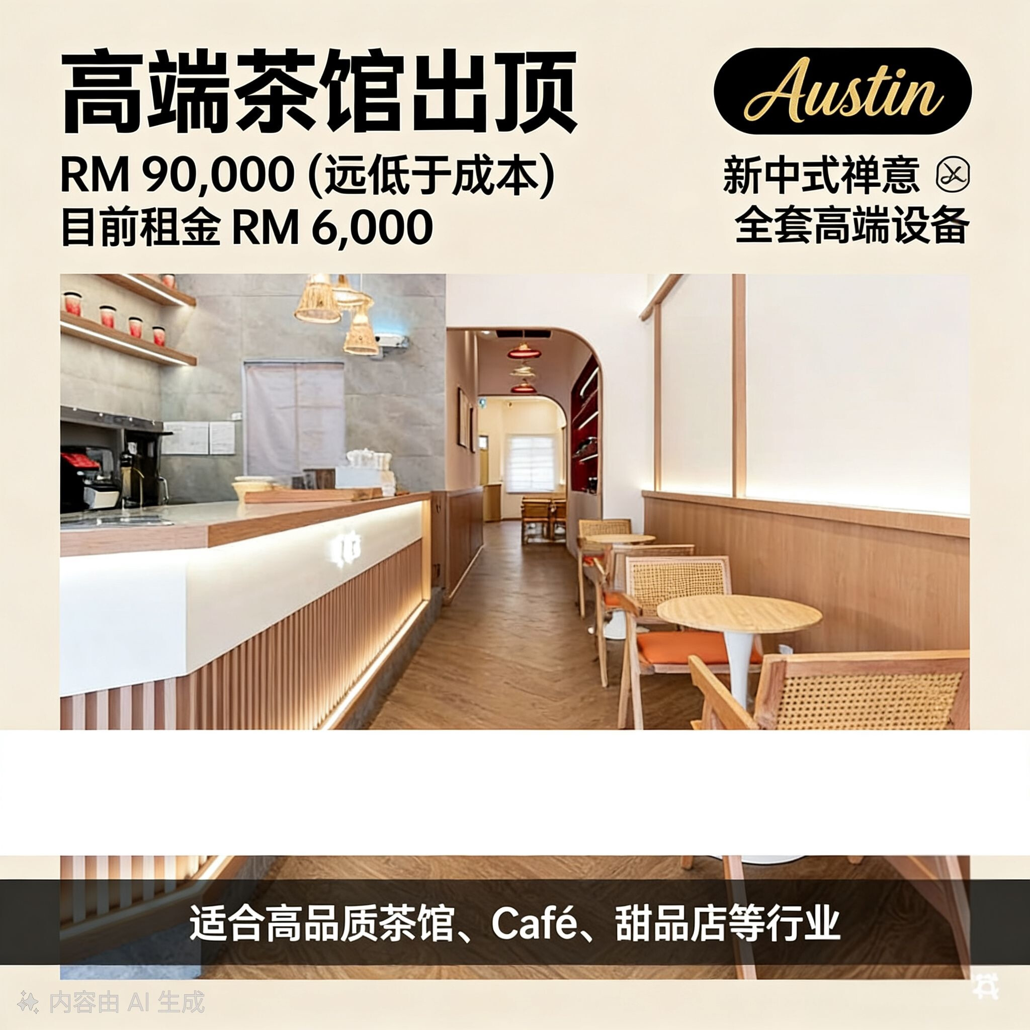 🍵 High-End Tea House / Café Takeover｜高端茶馆 / Café 出顶