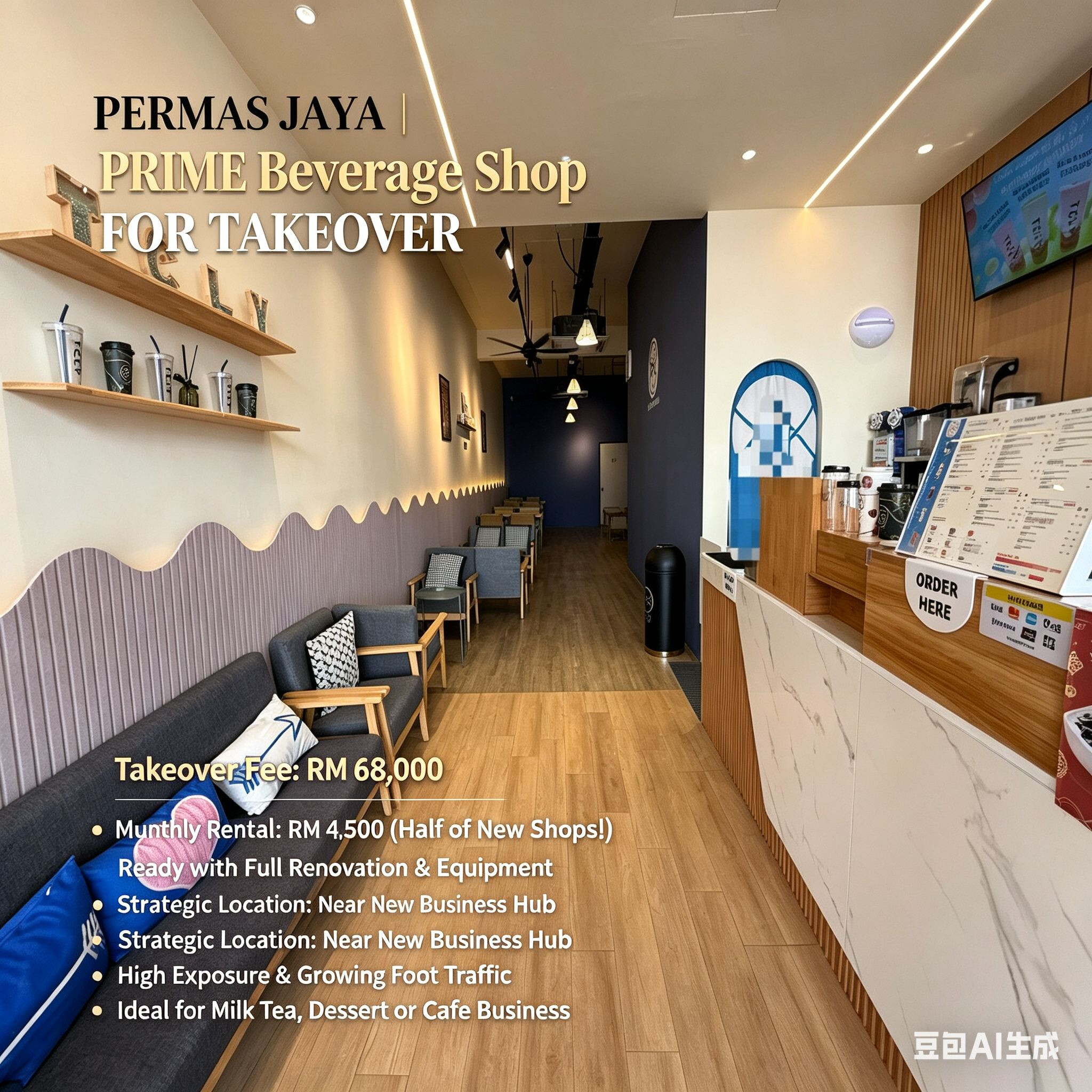 Permas Jaya | 现成饮料店生意出顶
