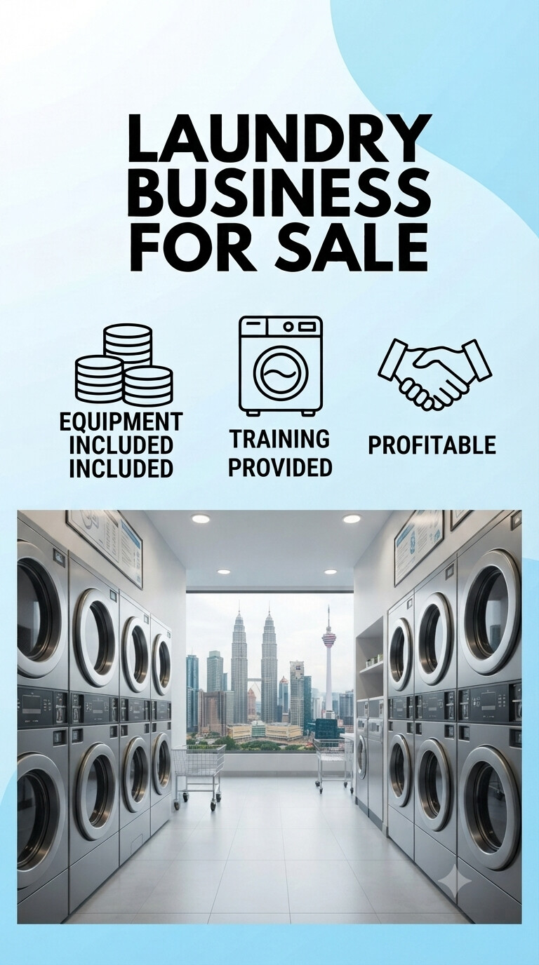 BUSINESS FOR SALE – SELF SERVICE LAUNDROMAT