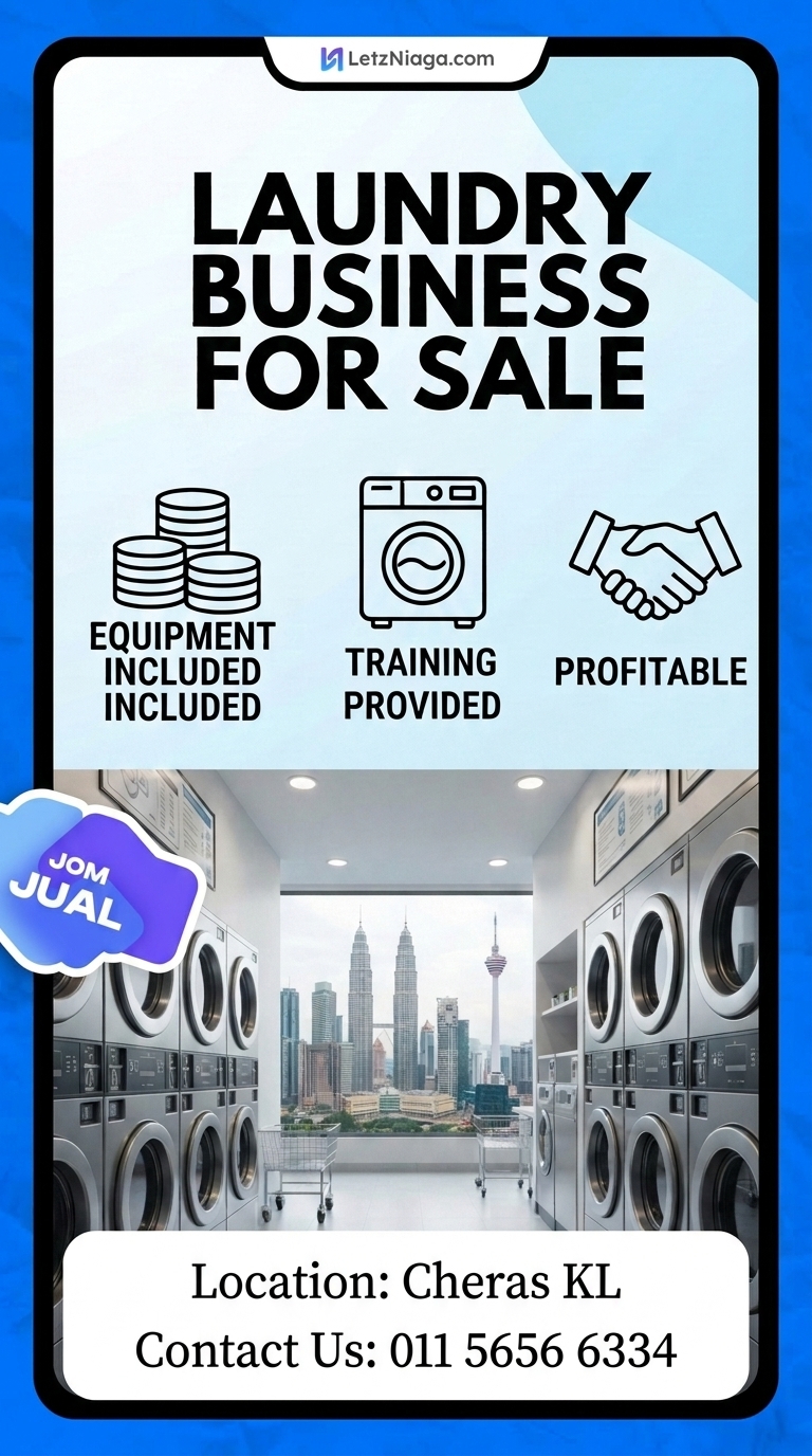 BUSINESS FOR SALE – SELF SERVICE LAUNDROMAT