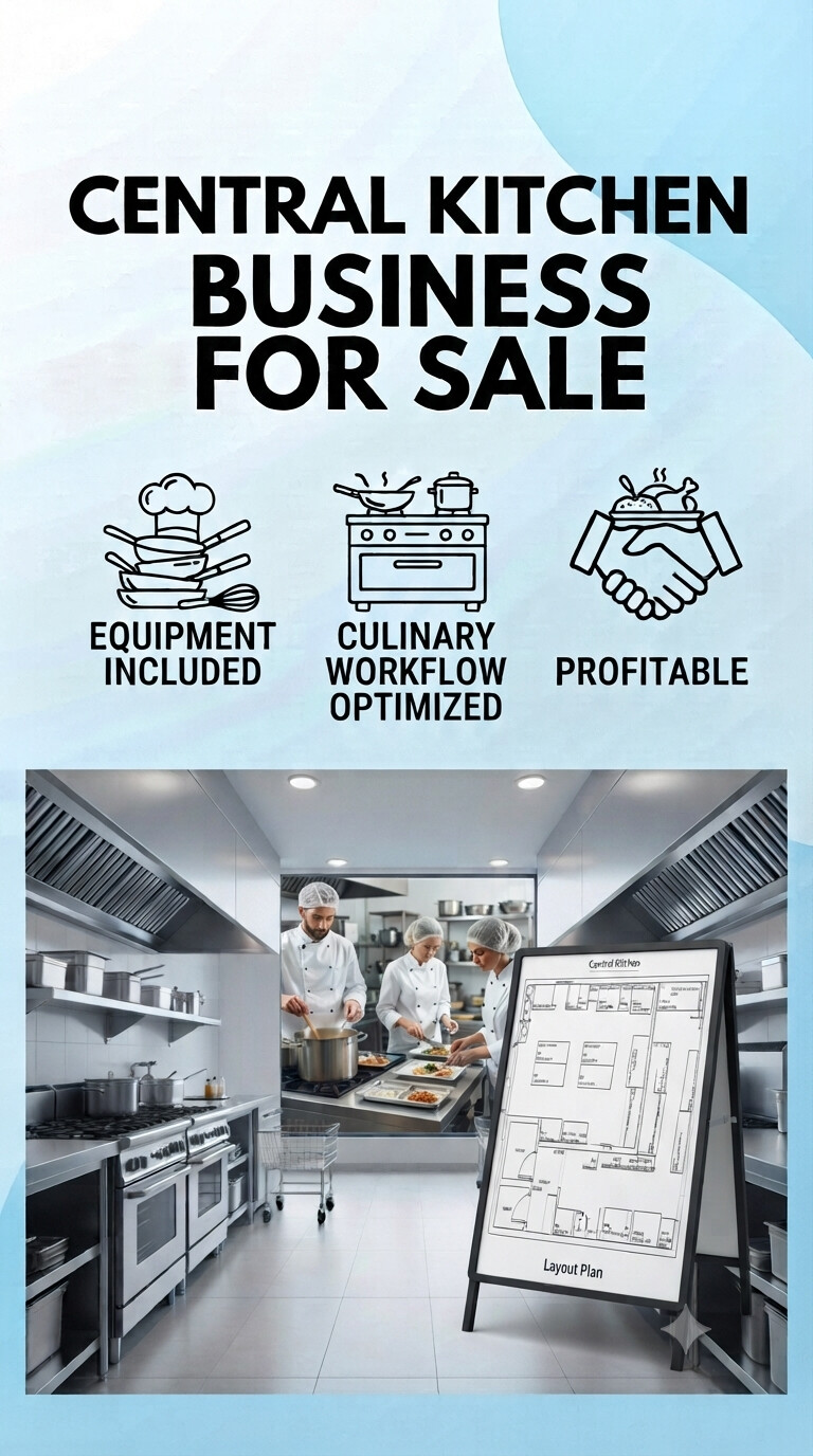 Commercial Central Kitchen for Sale