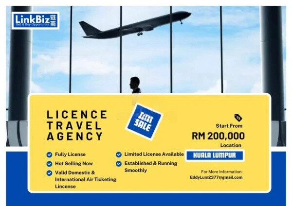 FOR SALE: MOTAC-License Travel Agency in Malaysia
